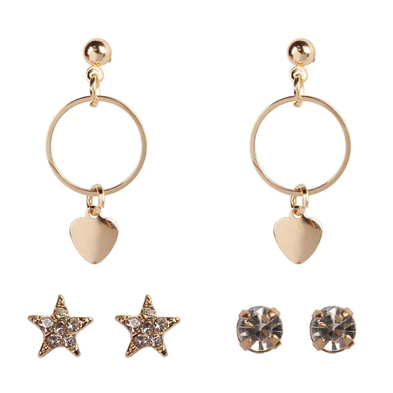 Коми Этнические женские серьги-гвоздики в виде ракушки листьев стрекозы сплав