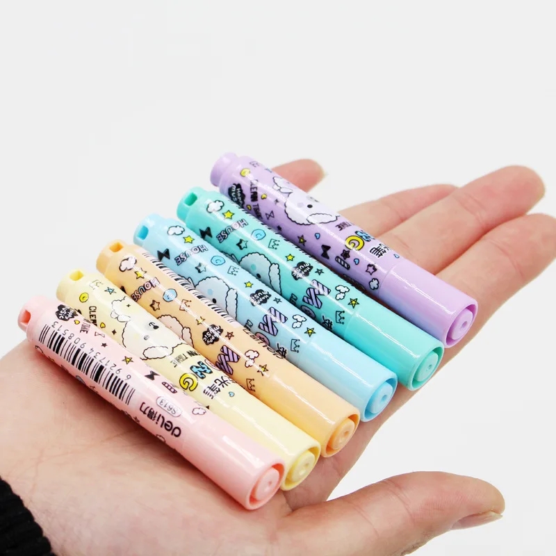 Deli 6 шт./лот цветов Kawaii милые текстовые разделители цветные канцелярские