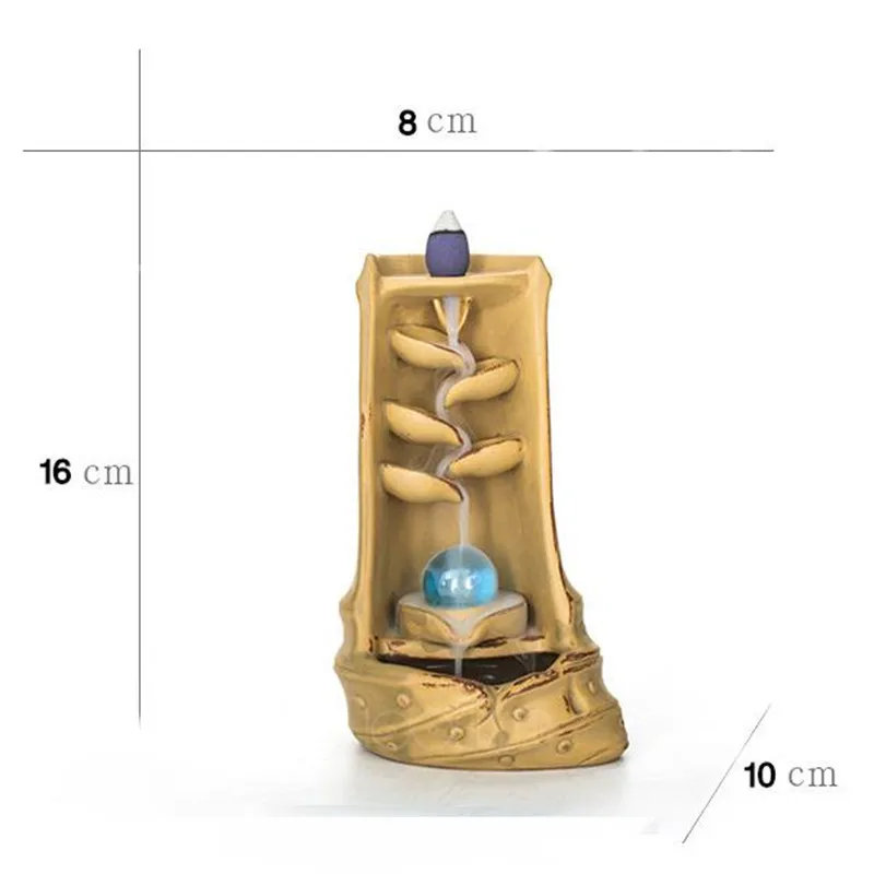 Горелка для благовоний Водопад с хрустальным шаром | Дом и сад