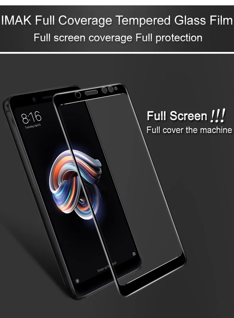 Xiaomi Redmi Note 5 стекло IMAK полное покрытие защитная пленка протектор экрана закаленное стекло для Redmi Note 5 6 Pro глобальная версия