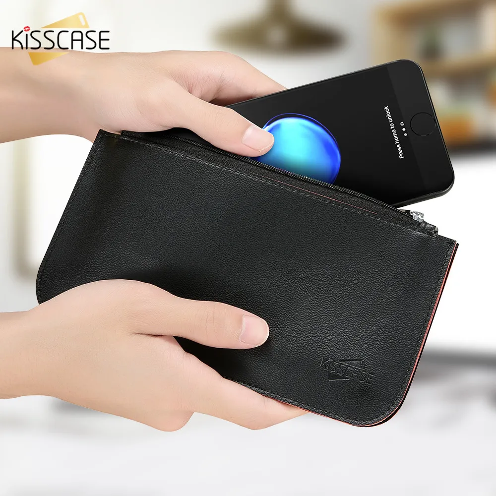 KISSCASE Роскошный кожаный чехол кошелек для iPhone 6 6S Plus с отделением карт X 8 7 6s