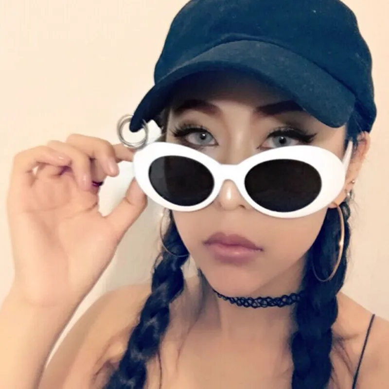 Очки овальные женские солнцезащитные очки трендовые винтажные Ретро 2018 белые и