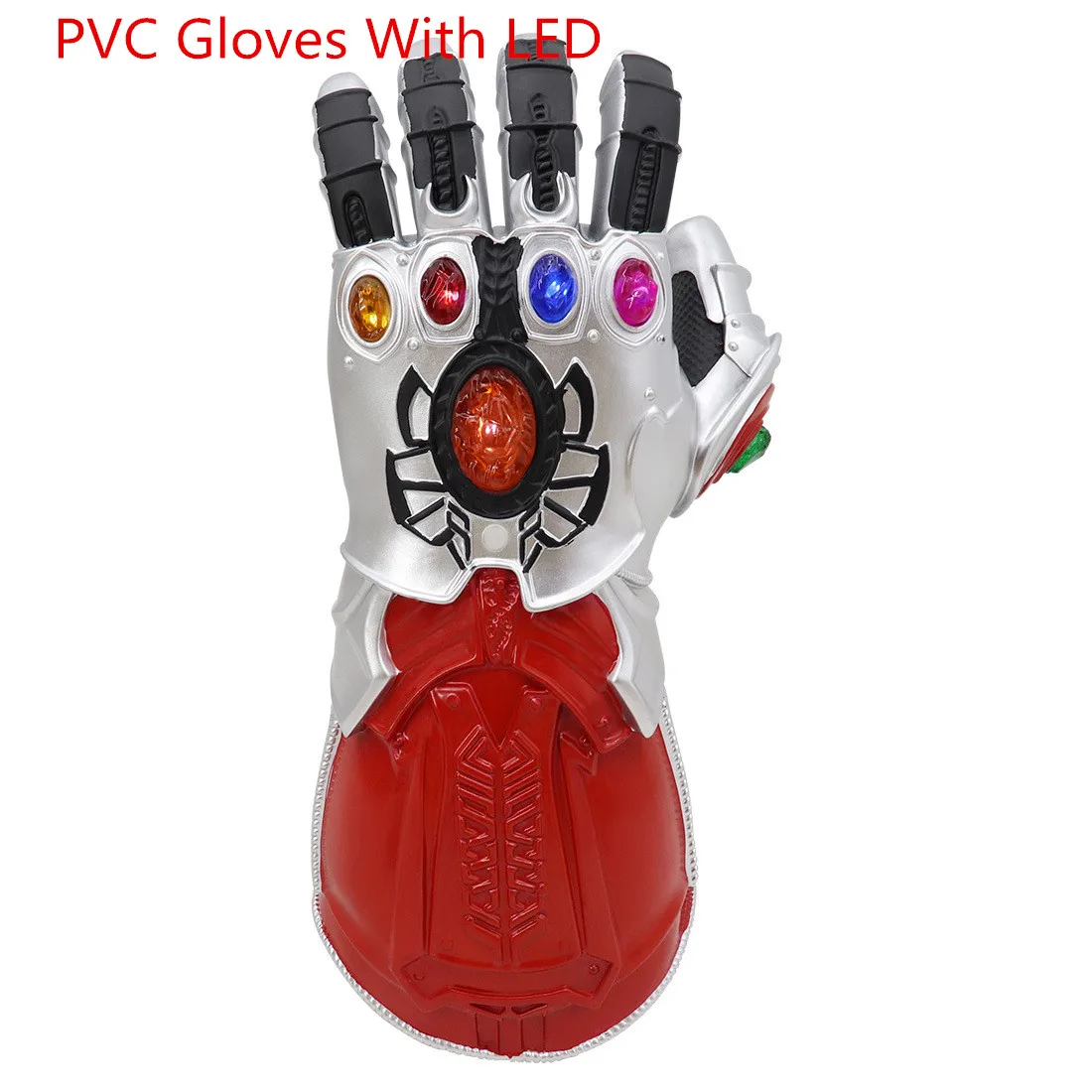 LED pvc Gloves Конечная игра Железный человек Тони Старк Косплей латексные перчатки маска руки Marvel супергерой оружие реквизит Тони Старк оружие руки - Цвет: LED pvc Gloves