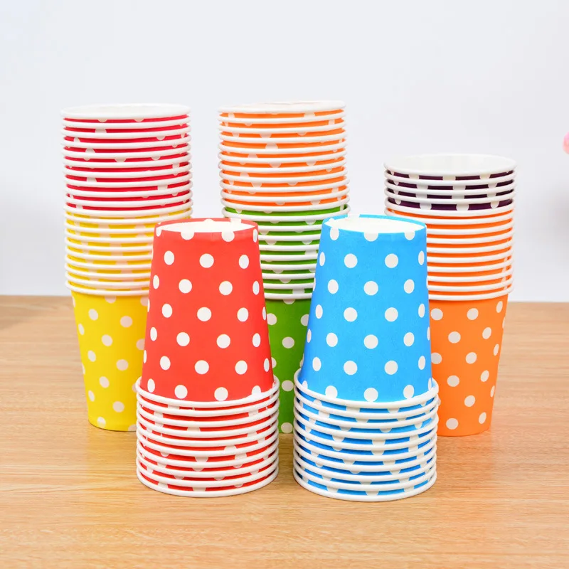 10 шт. круглая Круглая Бумажная чашка 250 мл одноразовая посуда товары для