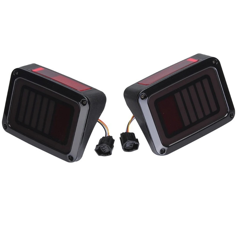 

2 x Smoked LED Tail Lights Fit for 07-16 Jeep Wrangler JK Rear Light Stop / Brake / Parking / Reverse Light Back Up