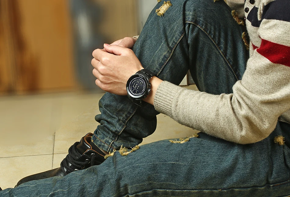 Бренд SANDA светодиодный цифровые мужские военные часы мужские спортивные часы для плавания и альпинизма модные уличные повседневные мужские наручные часы