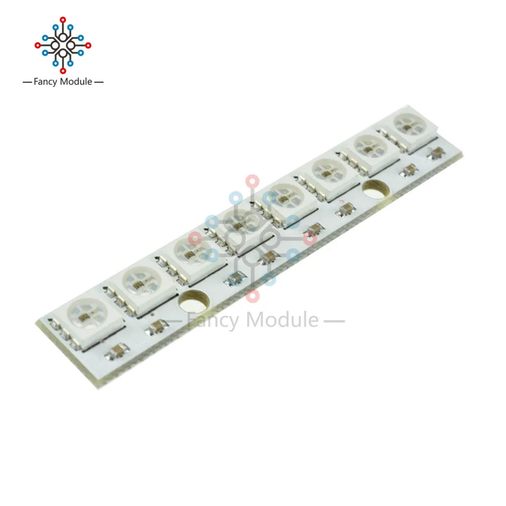 WS2812 WS2812B WS 2811 5050 RGB LED Lamp Panel Module 5V 8-Bit Rainbow Precise | Инструменты