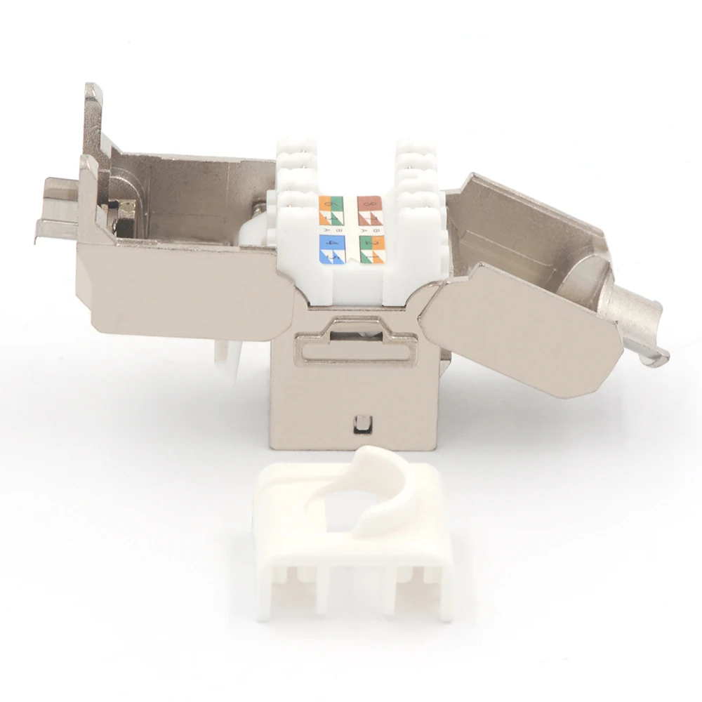 UL 3 шт. RJ45 Cat6 CAT.6 (класс Ea) 180 градусов экранированный металлический сети Keystone Jack для