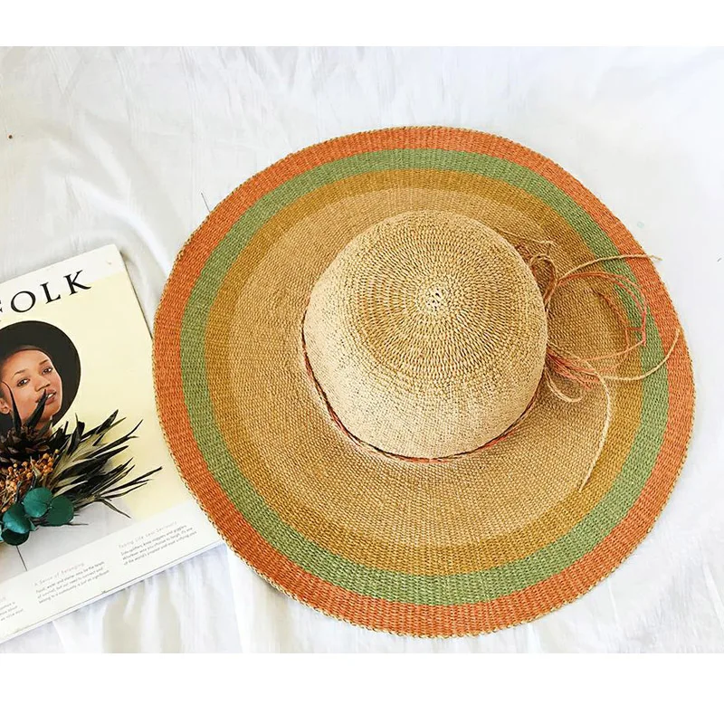

2021 New Product Big Brim Sun Hats Straw Hats For Women Summer Hat Ladies Beach Hat Free Shipping