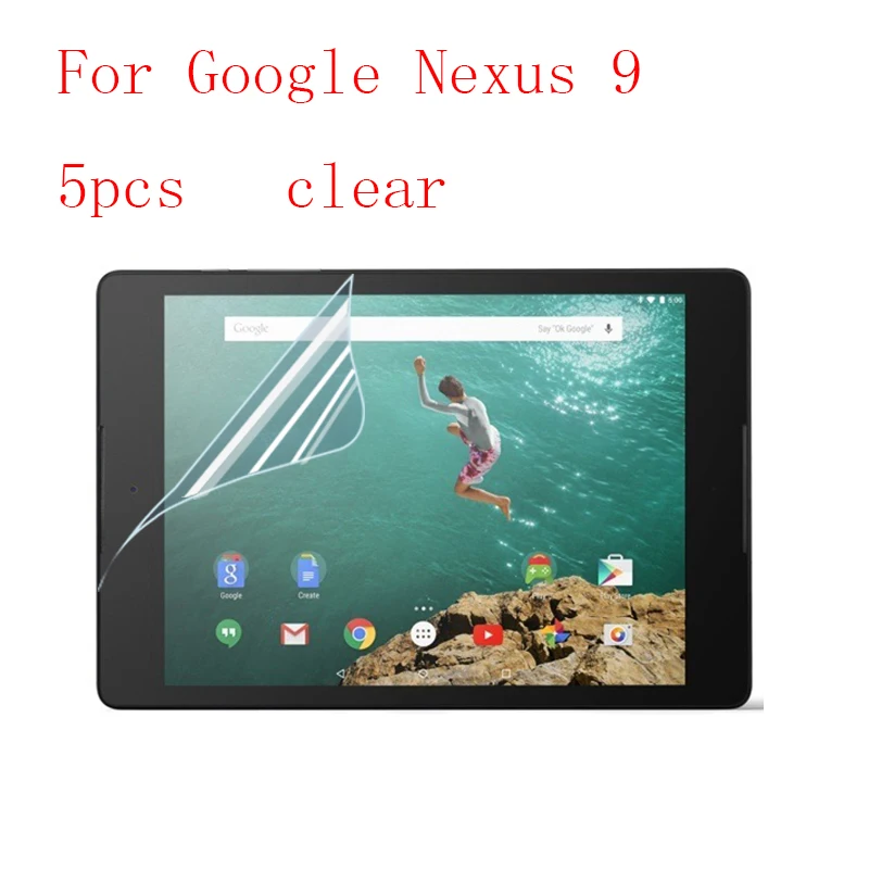 Прозрачный ЖК-дисплей ясно Экран протектор Защитная Плёнки для Google Nexus 9 5 шт. в 1