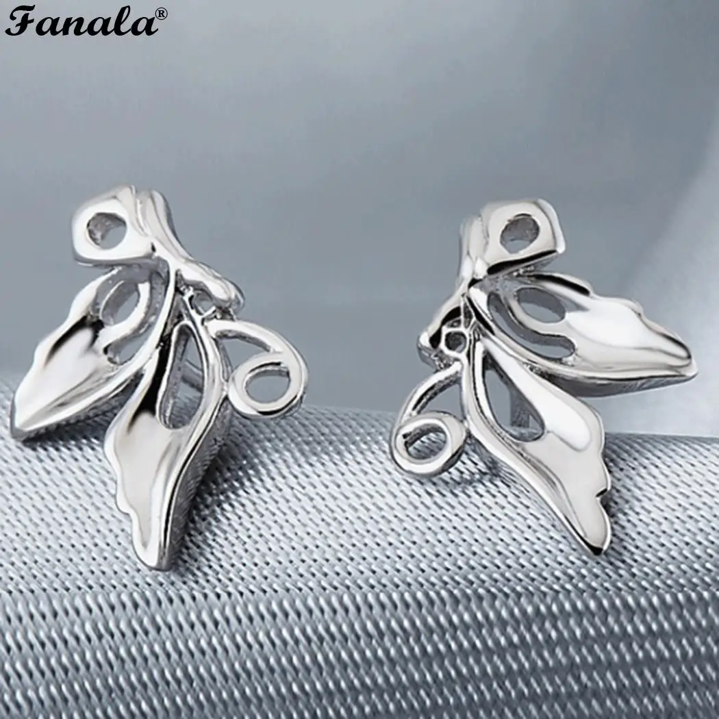 Бабочка свадебные женские модные стильной формы прелестные серьги новый подарок