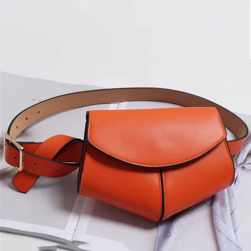 Orange Waist pack Новая поясная сумка, Женские поясные сумки, поясная сумка со змеиным узором, сумки с бананом, Женская нагрудная сумка, модный карман для мобильного телефона, сумка через плечо - Цвет: Orange Waist pack