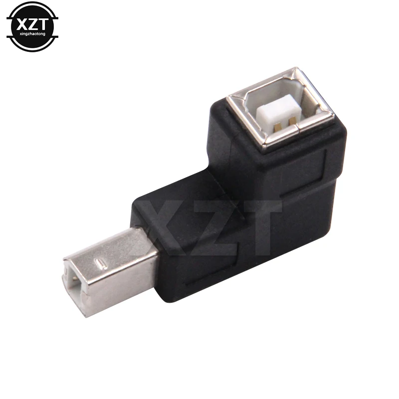 Новейший прямоугольный 90 градусов USB 2 0 B Тип Штекерный к женскому Удлинительный