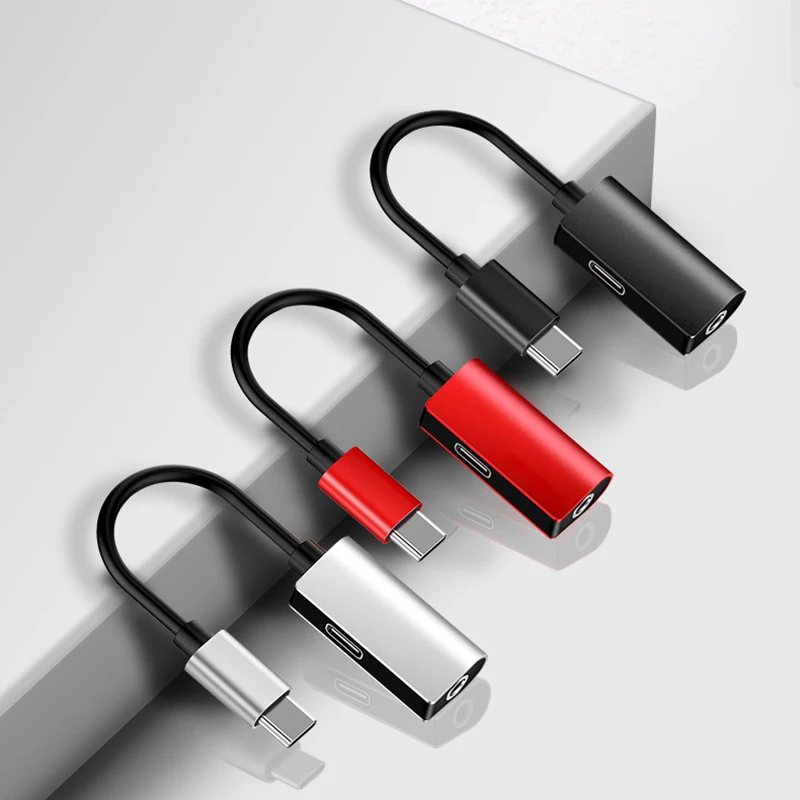 Роскошный 2 в 1 Type-C USB аудио конвертер зарядное устройство для телефона наушники