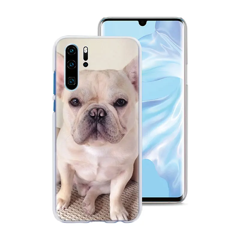 Причудливый цветной чехол для телефона с французским бульдогом для huawei P30 P30 Pro P9 P10 P20 Lite P Smart Plus View 20 Жесткий PC задний Чехол бант