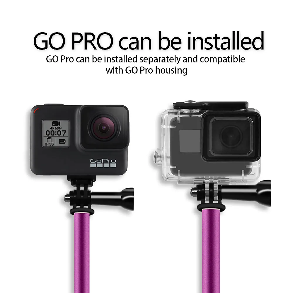 Спортивная селфи-палка Gopro для телефона с зажимом, пультом дистанционного управления, настольный штатив для камеры Gopro и телефона Android для iphone 8s фото