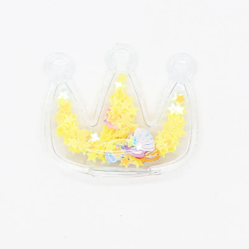10 шт. прозрачный пластиковый мешок с цветными блестками для заколок волос