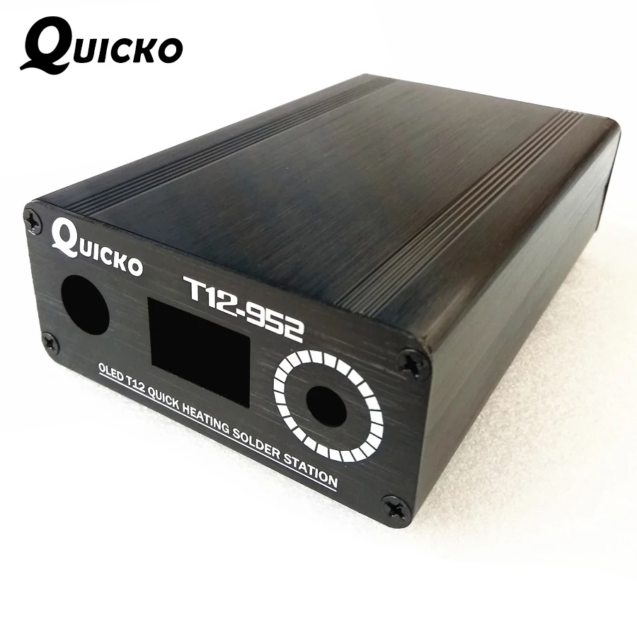 QUICKO паяльная станция DIY наборы/STC T12 OLED цифровой контроллер температуры/T12-907 ручка Meatal чехол с T12-K паяльник