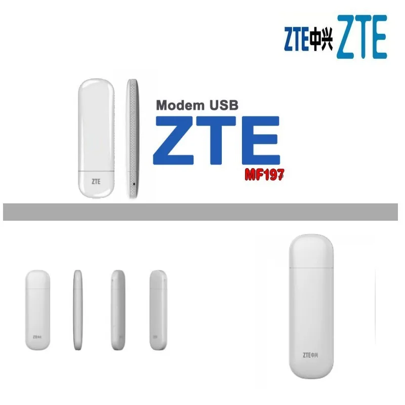 Zte разблокированный MF197 3g GSM 14,4 Мбит/с USB Мобильный широкополосный модем