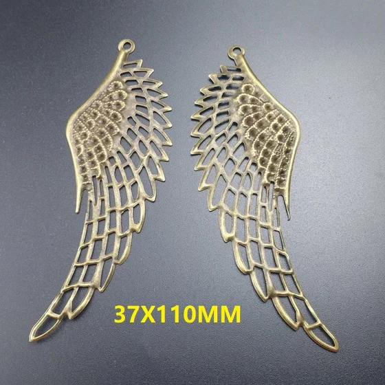 brozne 5pairs L 5 пара/лот Феникс Дракон металлическая филигрань цветок обертывание разъем ювелирных изделий DIY компоненты - Цвет: brozne 5pairs L