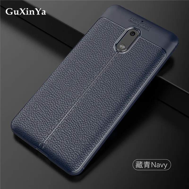 Чехол GuXinYa для Nokia 6 чехлы телефонов Роскошный Кожаный противоударный защитный