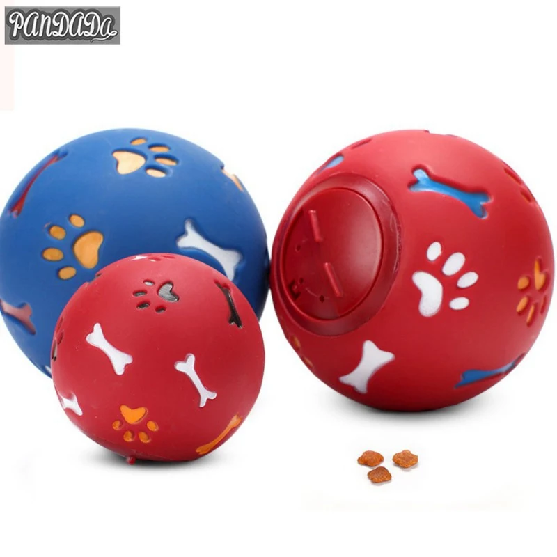 PanDaDa игрушки для собак, мяч-головоломка для утечки собак, безопасное взаимодействие для собак, ароматизатор молока, резиновый, устойчивый к укусу, красные, синие игрушки для собак