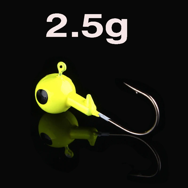Yellow Рыболовные крючки Hennoy, 5 шт./партия, 1,75 г, 2,5 г, 3,5 г, 5 г, 7 г, 10 г, 12 г, 14 г, светящиеся в темноте, свинцовые крючки - Цвет: Yellow
