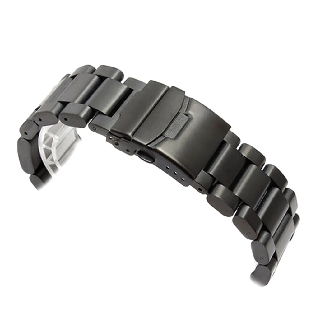 Ремешок для часов из нержавеющей стали GD013522 черный 22 мм|stainless steel strap|steel strapband 22mm |