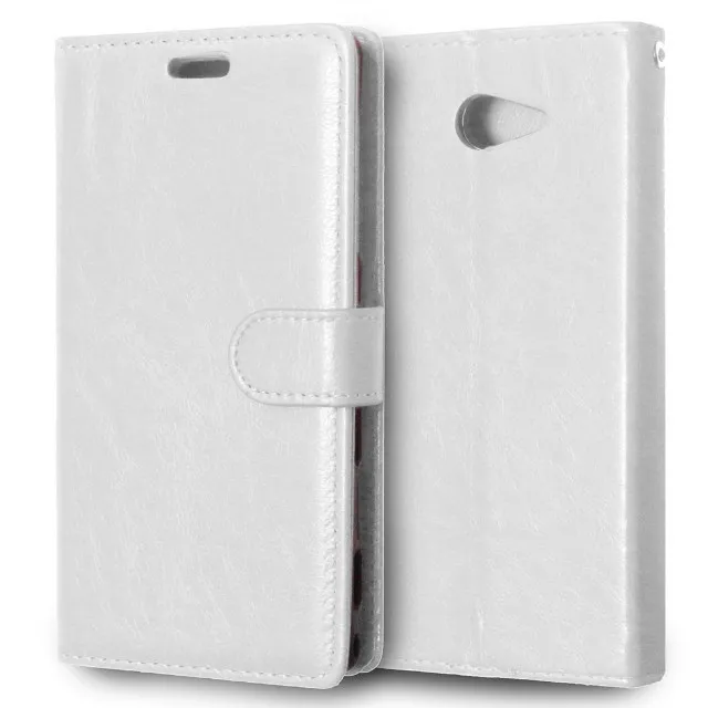 Черный кожаный чехол-бумажник с откидной крышкой для Coque sony Xperia M2 Aqua S50H D2302 D2303 чехол-накладка для sony Xperia M2 Dual D2302 2305