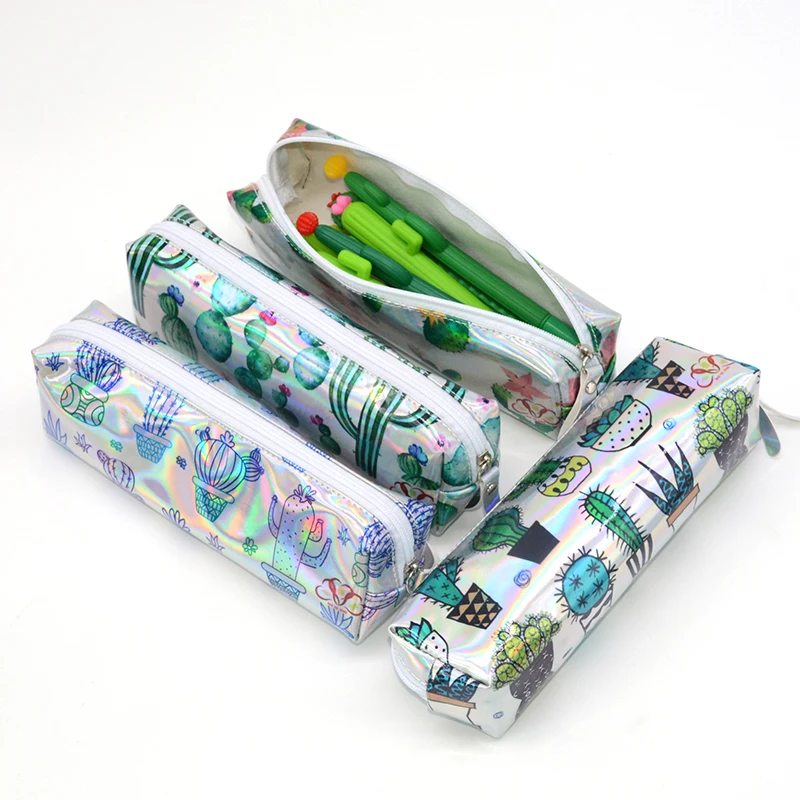 Карандаш кактус чехол Trousse Scolaire Estuche Единорог Escolar школьный пенал для карандашей Фламинго Альпака Estuches Laser Scolaire Stylo