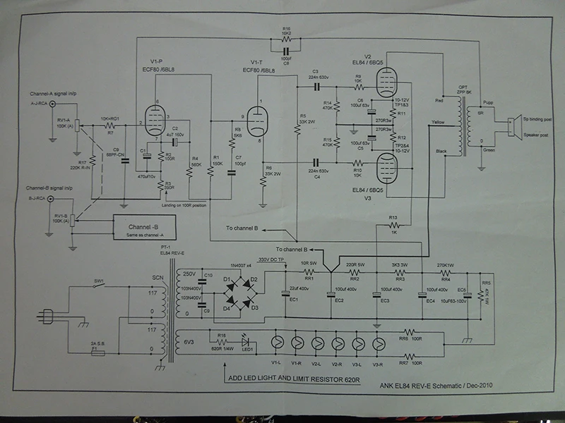 Последние Hi-Fi Hi-End стерео Push-Pull EL84 вакуумный ламповый усилитель PCB DIY Kit Ref аудио Примечание ПП доска