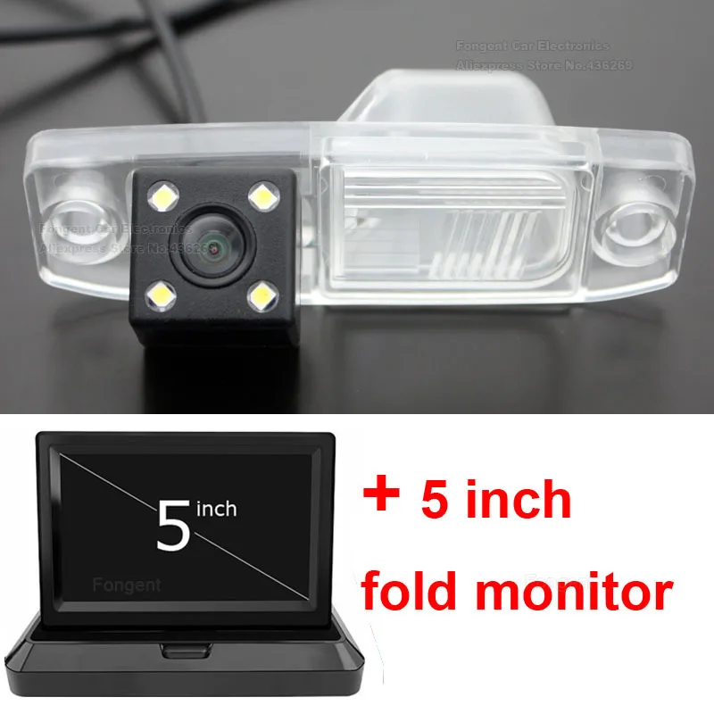 with monitor 5 Для hyundai Elantra акцентная Соната Веракрус Tucson Mistra 2012 2011 2010 2009 2008 2007 заднего вида Парковка Камера монитор - Название цвета: with monitor 5