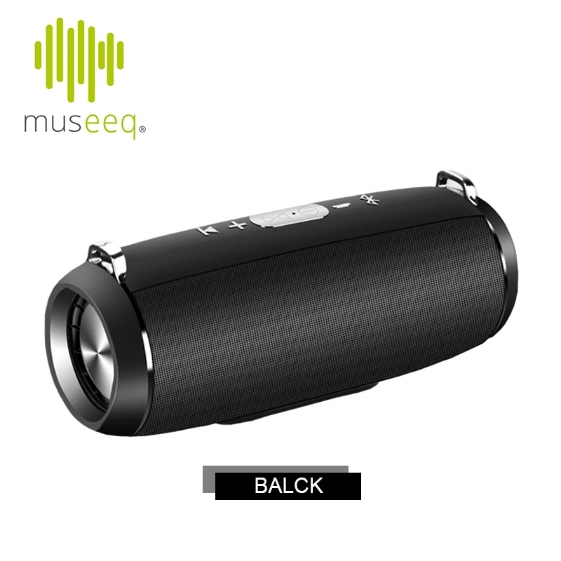 Museeq портативный динамик громкоговорителя Bluetooth с двумя драйверами и