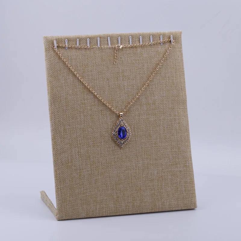 2 шт. Лидер продаж высококачественное льняное ожерелье в форме L подставка для