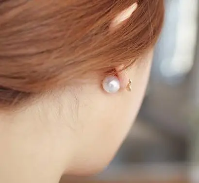 Модные женские Украшения новые двусторонние серьги с жемчугом и цветами B1/5D |