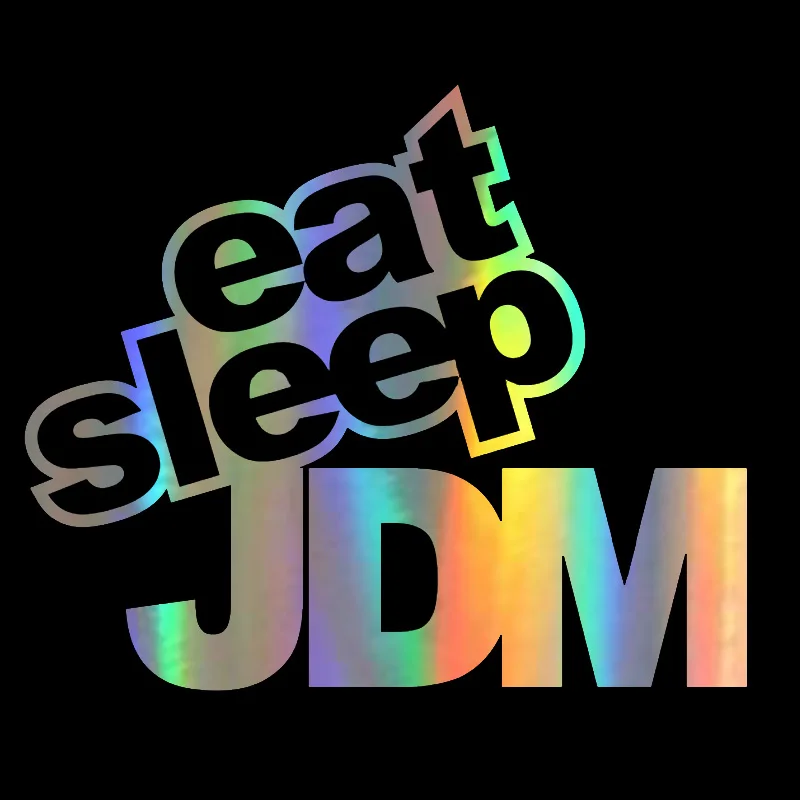 Виниловый 3D стикер для автомобиля 18*14 4 см EAT SLEEP JDM Забавный юмористический