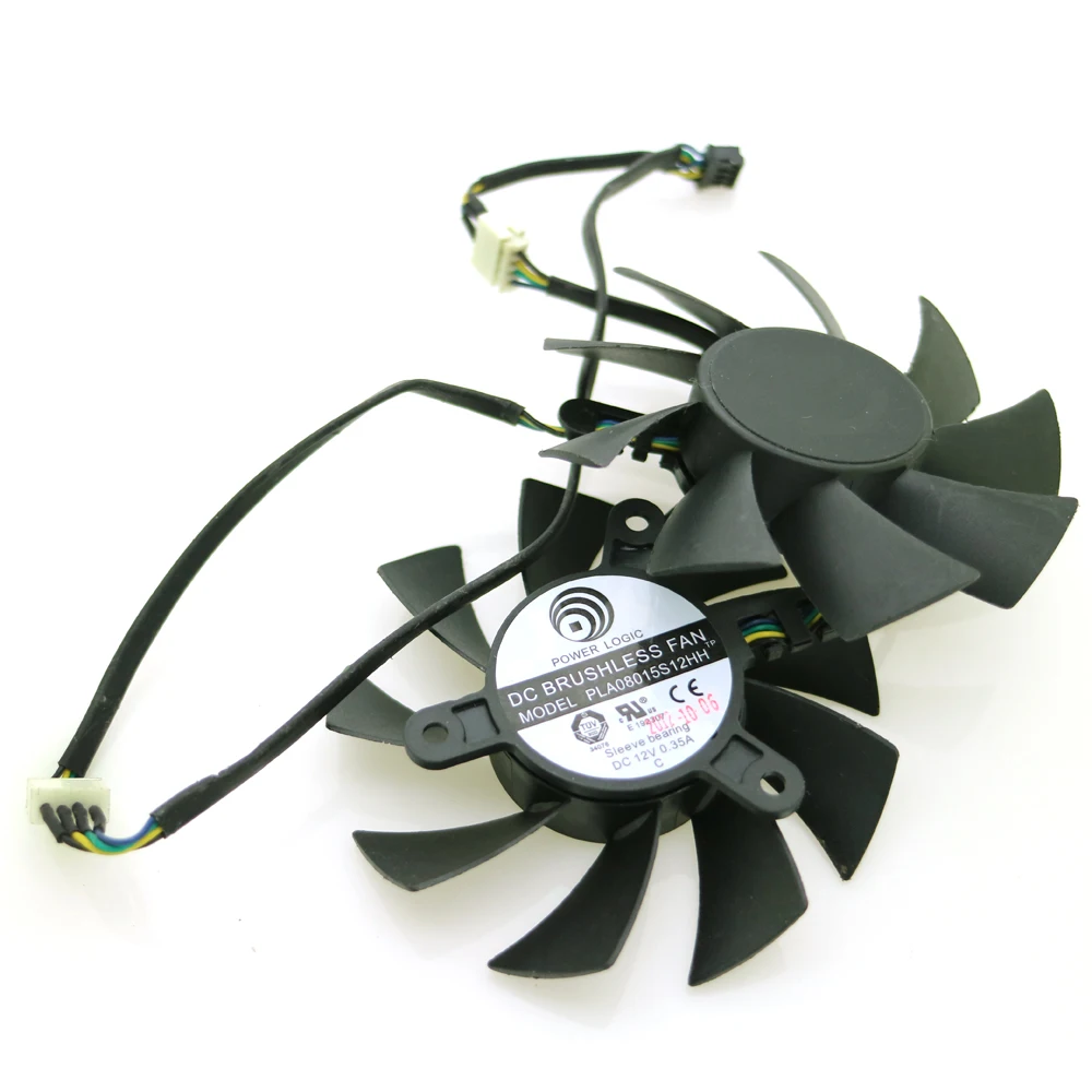 Вентилятор для видеокарты PLA08015S12HH 12 В 0 35a 75 мм 42*42*42 4pin 4 провода VGA EVGA GTX660ti GTX670 GTX680 |