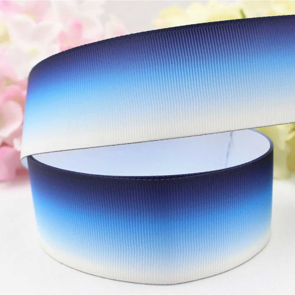 

16724-8,38MM gradient colors printed grosgrain ribbon packaging design, DIY accessories handmade materials.