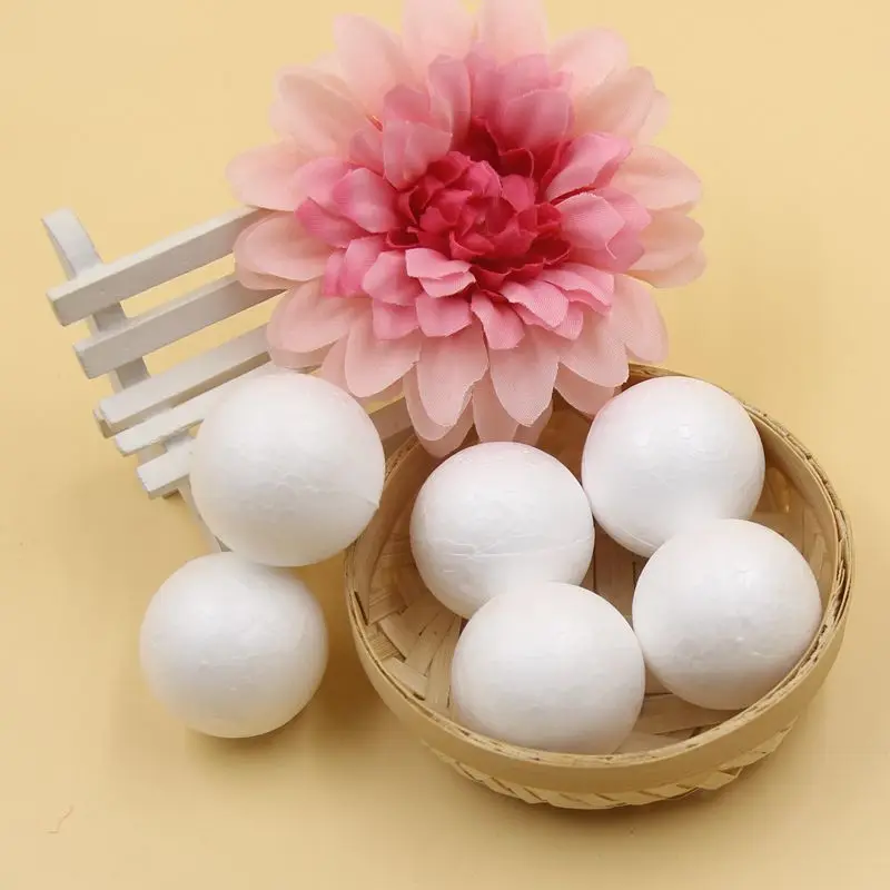 20PCS 38MM Modelling Polystyrene Styrofoam Foam Ball White Spheres DIY Craft Supplies For Christmas Party Decorations Kids Gifts