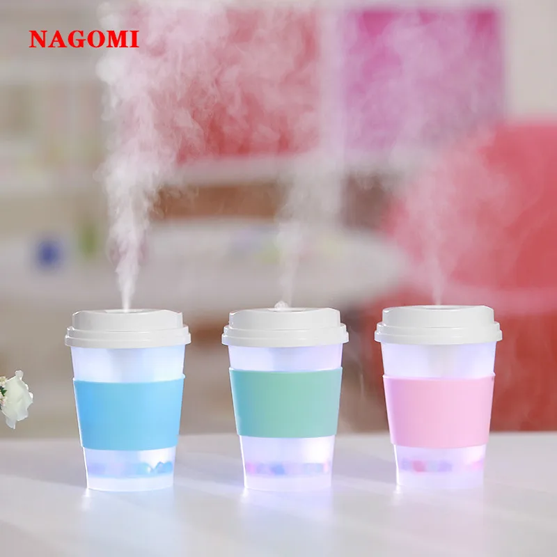 Увлажнитель воздуха ультразвуковой с цветным охлаждением 300 мл USB|Увлажнители