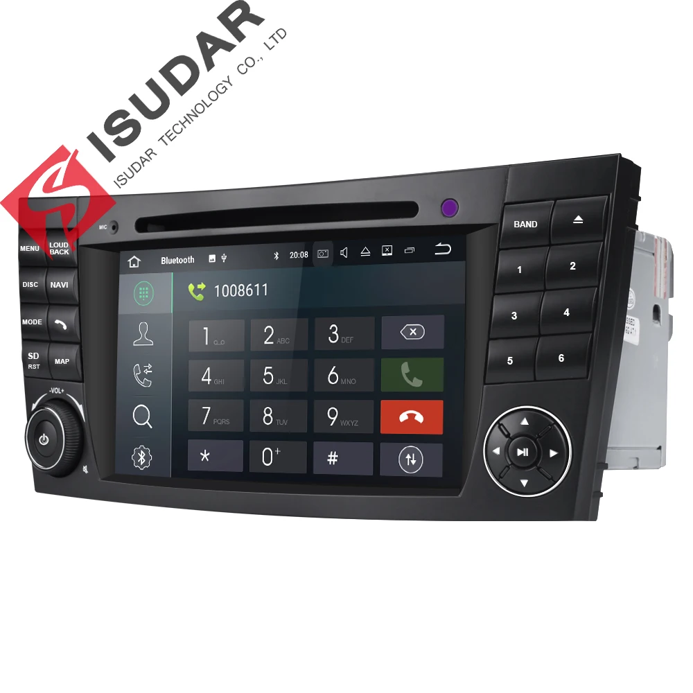 Isudar Автомобильный мультимедийный плеер Android 8.1.0 gps 2 Din DVD Automotivo для Mercedes