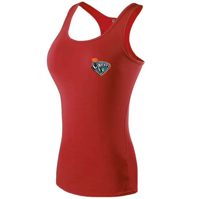Нью Йорк Футболка Liberty Running Shirt Обучение Фитнес девушка Singlets Топы быстросохнущие