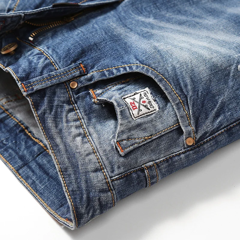 Мужские прямые джинсы размеры 28 40 98% хлопок|biker jeans|biker jeans brandbrand biker |