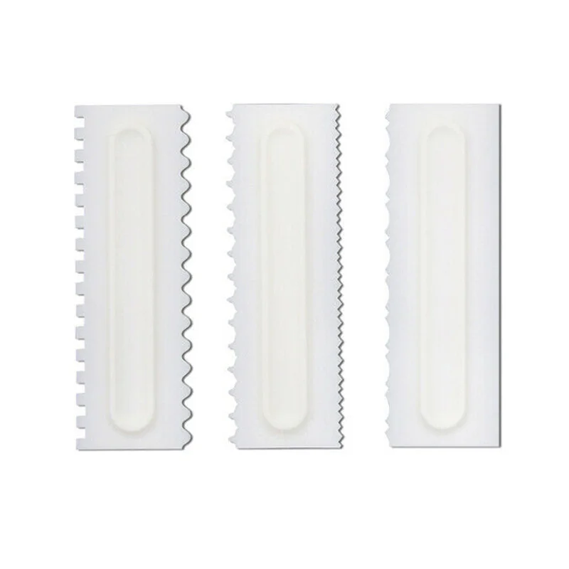 4 шт./компл. Расческа для украшения тортов глазировка гладкий скребок