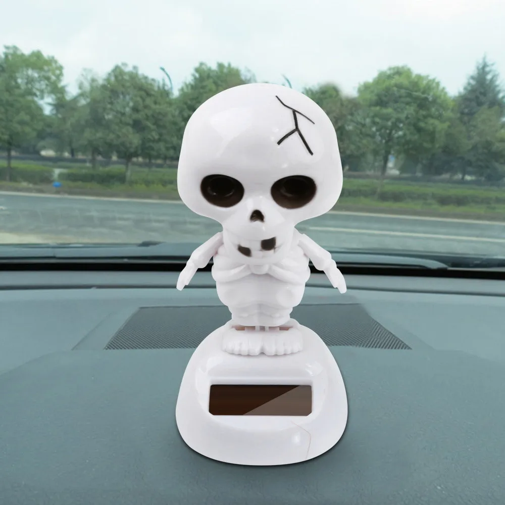 На солнечных батареях танцы Хэллоуин качающийся анимированный Bobble Танцующая игрушка автомобиль Декор Солнечный креативный качающийся украшения J05