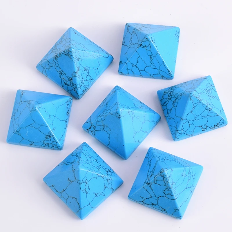 

Wholesale Truquoise pyramid statue Energy Healing Quartz Crystal Egypt Feng shui Egyptian model figurines miniatures