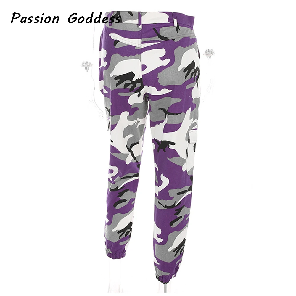 Pantalon Femme, свободные сексуальные штаны, женские камуфляжные панковские брюки, розовые камуфляжные оранжевые фиолетовые розовые спортивные штаны, мешковатые штаны для хип-хопа