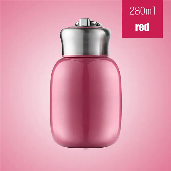 280ml red Мини-термос Transhome, термос из нержавеющей стали для воды, кофе, термосы, термос, кружка, кофейная чашка, 200 мл, дорожные бутылки - Цвет: 280ml red