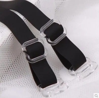 

New 1 Pair Ladies Bra Shoulder Straps Invisible Clear Transparent Adjustable Clasp Hook Woman 1cm Shoulder Straps