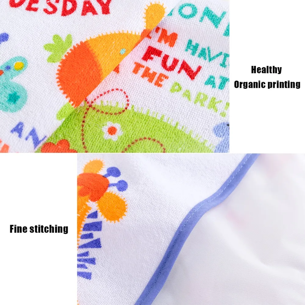 Детские нагрудники 7 шт./лот хлопковые двухслойные водонепроницаемые для